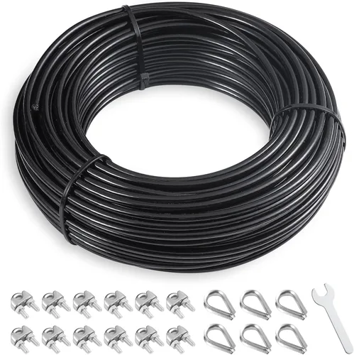 SERTT Cable de repuesto para máquina de cable de polea, cable de polea para gimnasio casero DIY, longitud de cable de alambre de 32.8/65.6/98.4 pies