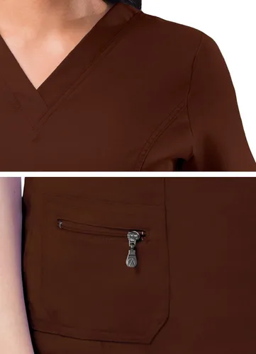 Miniatura 4 de Adar Pro - Ropa quirúrgica para mujer, con cuello en V elevado