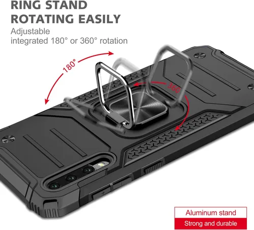 Miniatura 6 de Dionsibei Funda para Samsung Galaxy A50 A50S A30S grado militar con función atril incorporada, soporte de armadura resistente a prueba de golpes