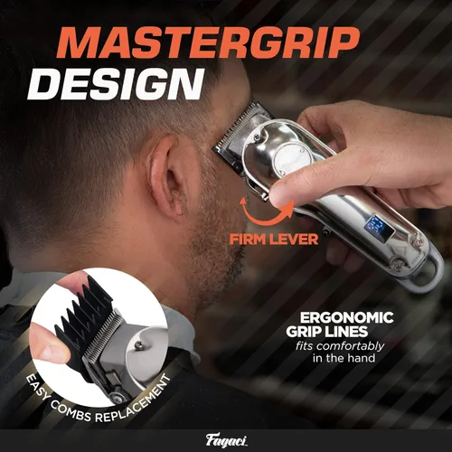 Miniatura 7 de Fagaci Cortapelos profesional con corte extremadamente fino, recortadora de pelo inalámbrica para hombres y mujeres, cortaúñas de peluquería