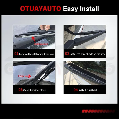 Miniatura 6 de OTUAYAUTO Escobilla de limpiaparabrisas trasera de 10 pulgadas H250 de repuesto para Honda HRV 2016-2022, Mitsubishi Outlander Sport 11-22, Infiniti