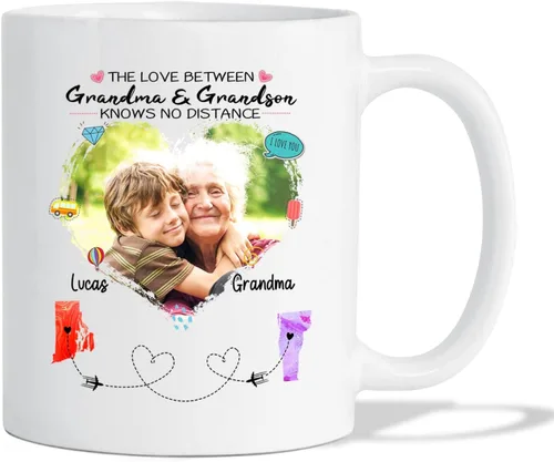Miniatura 17 de Taza de café blanca con texto en inglés «Choose States Names», 11 tazas de 15 onzas con texto en inglés «The Love Between Father And Daughter Knows