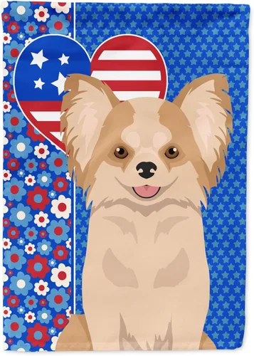 Miniatura 170 de Caroline's Treasures WDK5119GF - Bandera de jardín americana de Airedale Terrier de Estados Unidos, color negro y tostado, bandera decorativa