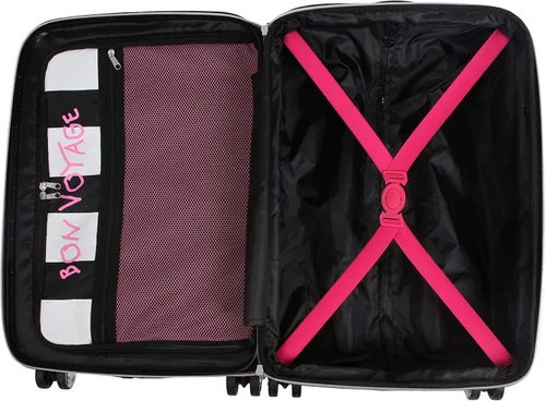 Miniatura 7 de Betsey Johnson Maleta rígida de equipaje de 3 piezas con ruedas giratorias (20 pulgadas, 26 pulgadas, 30 pulgadas) (talla única, puntal flamenco)..