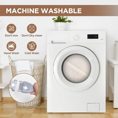Miniatura 7 de Manta eléctrica térmica Westinghouse de franela y sherpa con 6 niveles de calefacción y apagado automático de 2-10 horas, manta térmica con jacquard