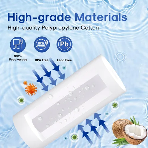 Miniatura 4 de ICEPURE Filtro de agua de sedimentos para toda la casa, 5 micrones, 10 x 4.5 pulgadas, compatible con Culligan RFC-BBSA, W15-PR, HD-950, WFHD13001B