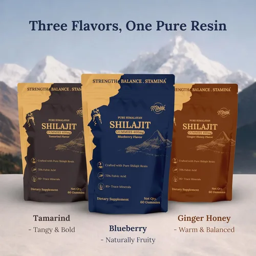 Miniatura 9 de Miresi Gomitas Shilajit - Sabor a arándanos Ricas en ácido fúlvico y más de 85 minerales traza Apoya la energía, la resistencia