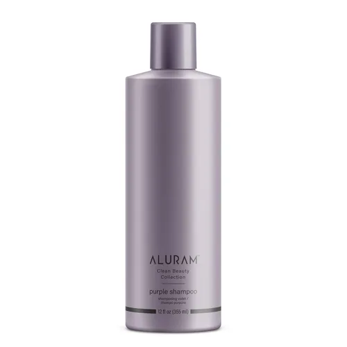 ALURAM Champú morado de agua de coco para mujeres, aumenta el brillo, elimina el latón, para todo tipo de cabello