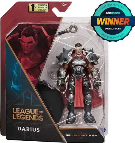 Miniatura 2 de League of Legends, Figura coleccionable de Darius de 4 pulgadas con detalles de primera calidad y accesorio de hacha, colección The Champion, grado