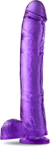 Miniatura 4 de Blush B Yours Plus Hefty n' Hung - Consolador realista de 14 pulgadas de ancho, grueso, suave, realista, con bolas, ventosa fuerte, vagina