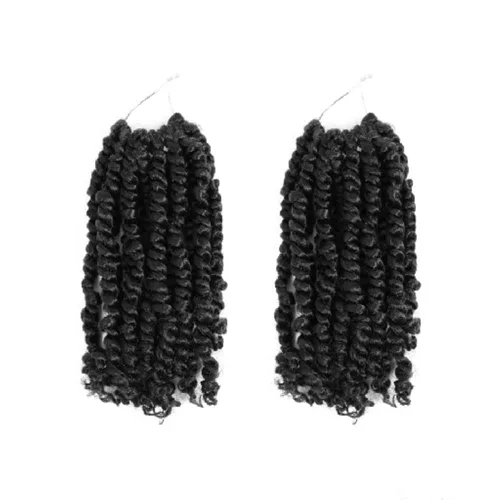 Miniatura 54 de BOHOBABE Cabello de Ganchillo Pre-retorcido Passion Twist de 14 Pulgadas Cabello Corto Ombré Gris Pre-enrollado de Ganchillo Passion Twist para Gris