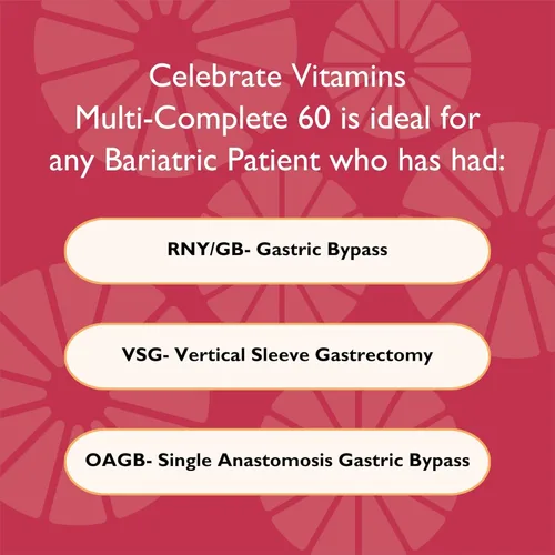 Miniatura 5 de Celebrate Vitamins - Masticables multicompletos, 60 mg de hierro, multivitamínico bariátrico diario para pacientes con gastrectomía de manga
