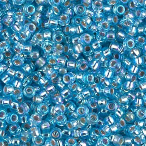 Miniatura 4 de Aqua Aquamarine AB Silver Lined Miyuki - Cuentas de vidrio redondas japonesas de rocailles 11/0 de aproximadamente 0.91 onzas (0.85 oz), tubo de 5