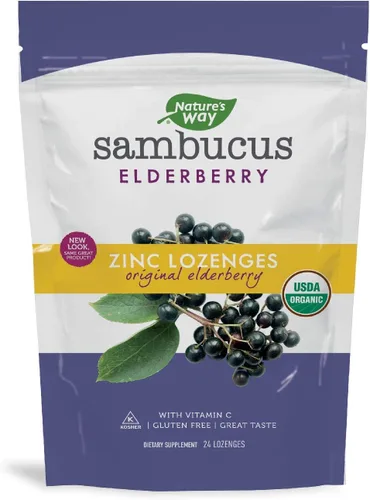 Miniatura 4 de Nature's Way Sambucus Pastillas Inmunitarias – Pastillas Inmunitarias para Uso Sobre la Marcha*– Zinc, Vitamina C y Extracto de Saúco Negro – Vegano