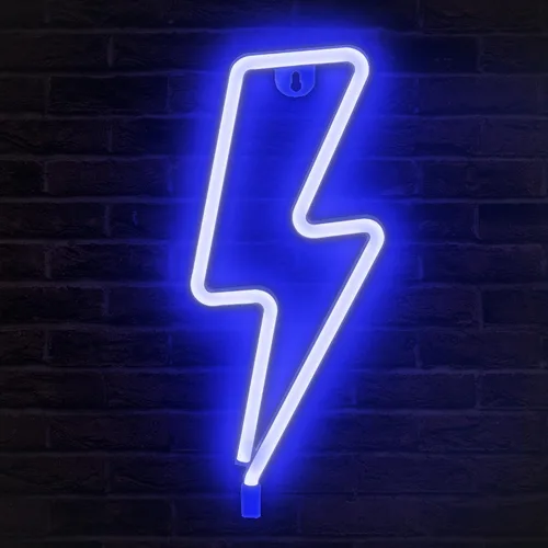 Miniatura 8 de Lumoonosity Letrero de neón de nube, luz de neón de nube azul alimentada por USB con interruptor de encendido/apagado, letrero LED de nube