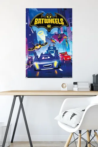 Miniatura 4 de DC Comics - Póster de pared con diseño de ruedas para TV, 34 pulgadas de largo x 22.4 pulgadas de ancho, versión premium sin marco