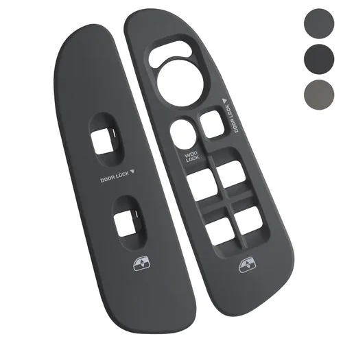 Miniatura 10 de Bisel del interruptor de ventana de puerta Gray Master Power del lado delantero del conductor para Dodge Ram 1500 2500 3500 Quad Cab 2002-2008