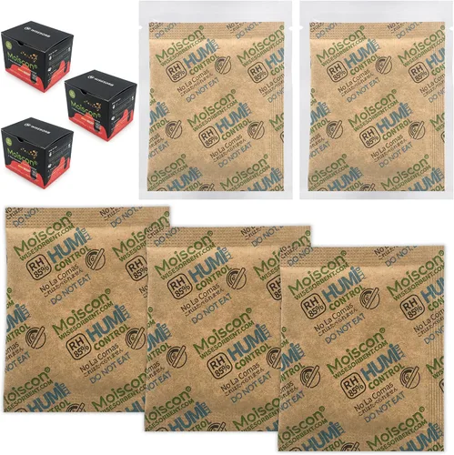 Miniatura 30 de Wisesorb Paquetes de control de humedad bidireccionales 49% para guitarras e instrumentos de madera - Absorbentes de humedad de 70g