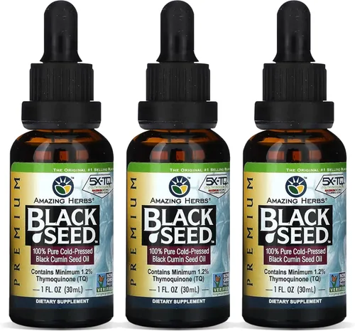 Miniatura 12 de Amazing Herbs Aceite de semilla negra de alta calidad, sin gluten, sin OMG, prensado en frío, Nigella sativa ayuda a la salud digestiva, apoyo