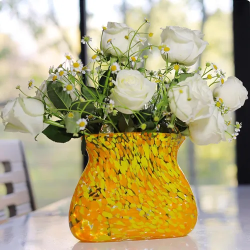 Miniatura 4 de Glass Purse Vase, Multifunctional Flower Vase Glass Vase Bag Glass Purse, Glass Vase for Home Décor,Living Room,Office,Garden,Wedding,Purple