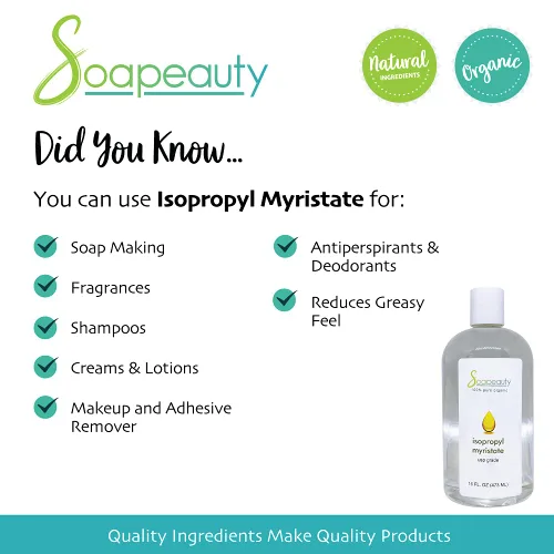 Miniatura 3 de ISOPROPYL Myristate grado cosmético para fabricación de jabón, fragancias, champú, cremas y lociones, removedor de maquillaje y adhesivo