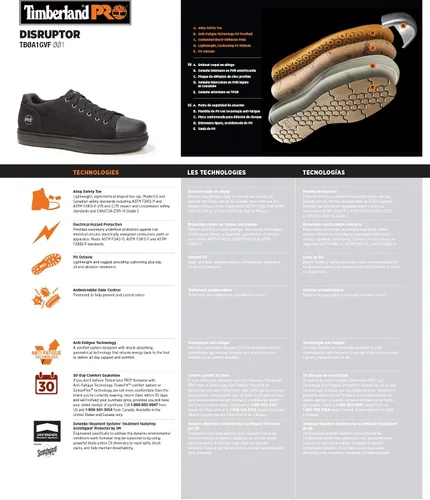 Miniatura 7 de Timberland PRO Disruptor Oxford - Zapatos de seguridad para hombre