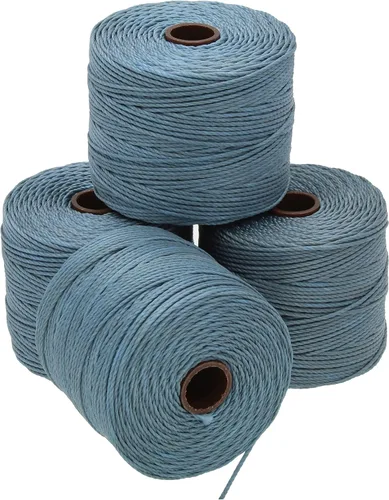 Miniatura 56 de The Beadsmith S-Lon Cordón para Cuentas – Cordón de Nylon Torcido de 0.5 mm para Ensartar, Paquete de 4, Mezcla de Neutrales Fríos, TEX210, 77