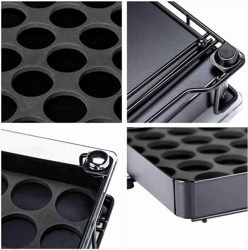 Miniatura 5 de ZCDCP Soporte para cápsulas de café, cajón original Nepresso de cristal templado, organizador de almacenamiento de cápsulas originales Nespresso 42