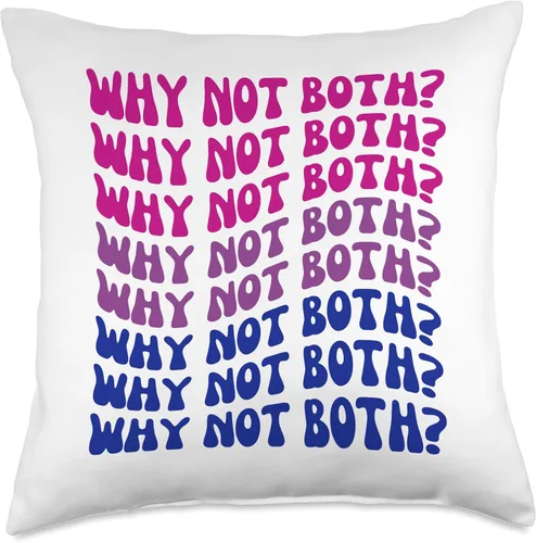 Miniatura 5 de Bisexuality Pride Why Not Both Bisexual Flag Bi LGBT Ally - Almohada (16 x 16 pulgadas), multicolor