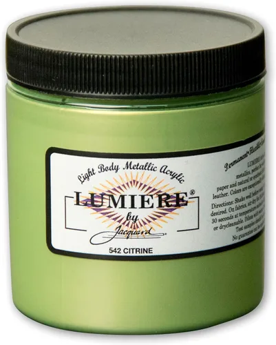 Miniatura 28 de Jacquard Lumiere Pintura para Tela de 2.25oz Turquesa Nacarado - Pintura Metálica para Tela, Cuero, Lienzo, Papel y Madera - Pintura Acrílica