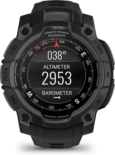 Miniatura 7 de Garmin Instinct® 3 50mm, pantalla AMOLED, reloj inteligente GPS resistente para exteriores, bisel reforzado con metal, linterna incorporada, hasta