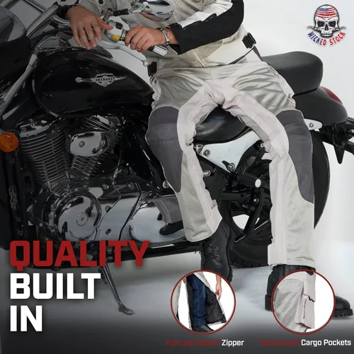 Miniatura 3 de WICKED STOCK Pantalones de moto de malla - Armor CE Level 2 Pantalones de motocross