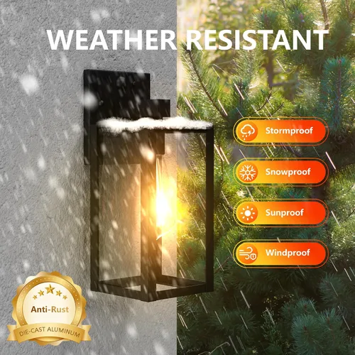 Miniatura 3 de Accesorio de Luz con Sensor de Movimiento del Amanecer al Anochecer para Exteriores, Luces Impermeables para Porche, Luz de Montaje en Pared