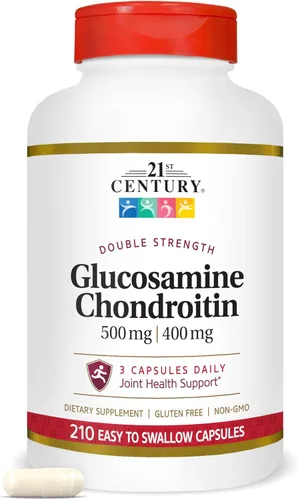 21st Century Glucosamina Condroitina 500/400mg - Doble Fuerza, cp 210 Recuento