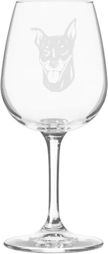 Miniatura 165 de Copa de vino de 12.75 onzas con diseño de perro grabado