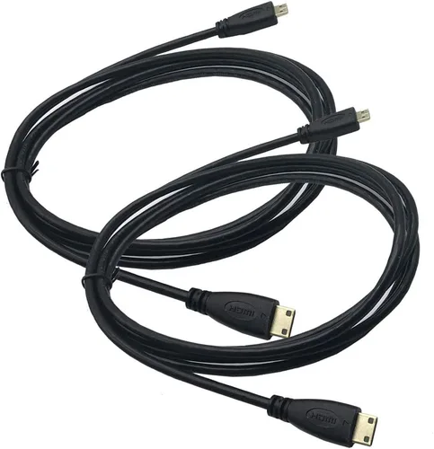 Miniatura 4 de Seadream Paquete de 2 cables adaptadores de conector micro HDMI tipo D macho a mini HDMI tipo C macho (1 pie 2 unidades)