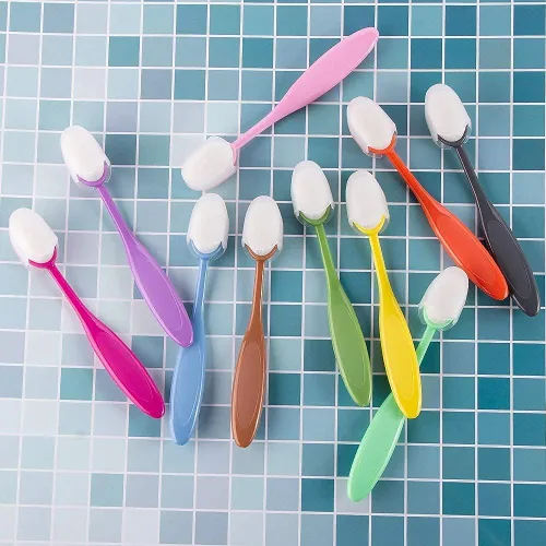 Miniatura 7 de Yoseng 10 pinceles de mezcla de tinta para hacer tarjetas, manualidades de papel surtido de amplia aplicación con mango de código de color y tapas