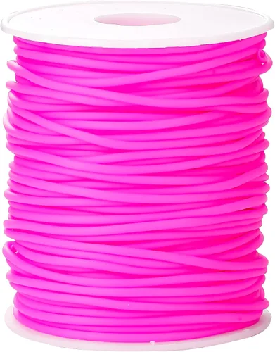 Miniatura 34 de Cable de tubo hueco de goma de 54 yardas, tubo de 0.079 pulgadas, cable de barbero para tejer con agujero de 0.039 pulgadas (0.039 in), protector