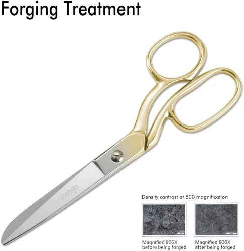 Miniatura 4 de LIVINGO Tijeras profesionales de costura de tela: multiusos, resistentes, forjadas, de acero inoxidable, afiladas, corte, corte clásico, tijeras