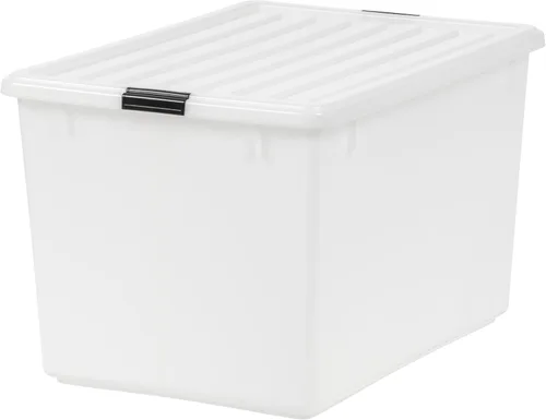 Miniatura 7 de IRIS caja de almacenamiento tipo balde de 132 cuartos de galón Transparente