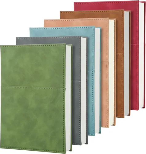 Miniatura 21 de Comix Cuaderno rayado para mujeres y hombres, cuadernos de diario para oficina, escuela, hogar, 240 páginas, 5.5 x 8.3 pulgadas, rayas Azul marino
