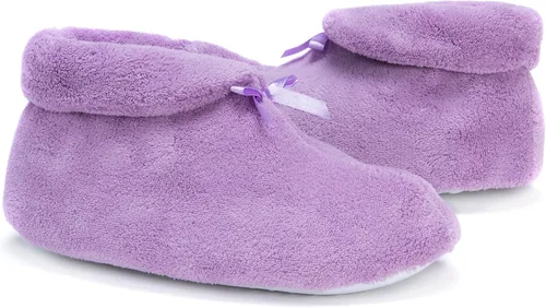 Miniatura 3 de MUK LUKS Bota de microchenilla para mujer con lazo de satén