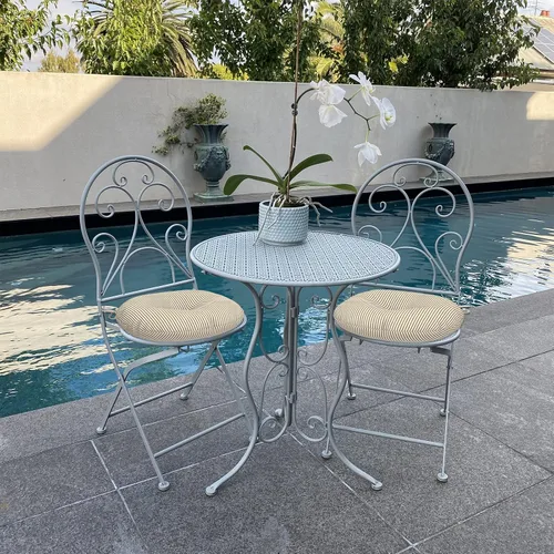 Miniatura 6 de LVTXIII Juego de 2 cojines para sillas de bistro para exteriores, 15 x 15 x 4 pulgadas, cojines de asiento redondos para sillas de patio, para todo