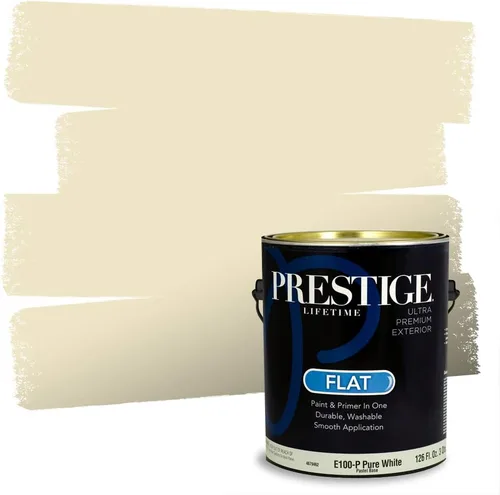 Miniatura 285 de PRESTIGE Paints Exterior Paint and Primer In One, 1-Gallon, Satin, Comparable Match of Benjamin Moore* Royal Linen* 931BM-PCM