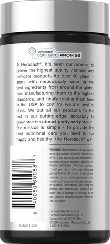 Miniatura 3 de Horbäach Glucosamina condroitina MSM 3600 mg 360 comprimidos Fórmula avanzada con cúrcuma Sin OMG, sin gluten Fórmula avanzada con cúrcuma