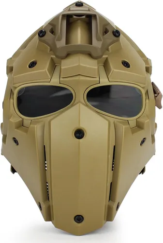 Miniatura 20 de WoSporT - Casco táctico de obsidiana verde GOBL Terminator y máscara para caza, paintball, militar, cosplay, película, utilería 92-BK-azul