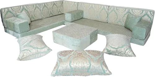 Miniatura 13 de arabicsofa Cojín de Piso Diwan Árabe – Juego de Asientos de Sofá Majlis Tradicional Árabe