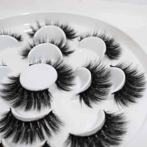 Miniatura 133 de Veleasha Pestañas postizas de manga puntiagudas, 100% hechas a mano, aspecto natural, pestañas postizas ligeras con banda transparente suave