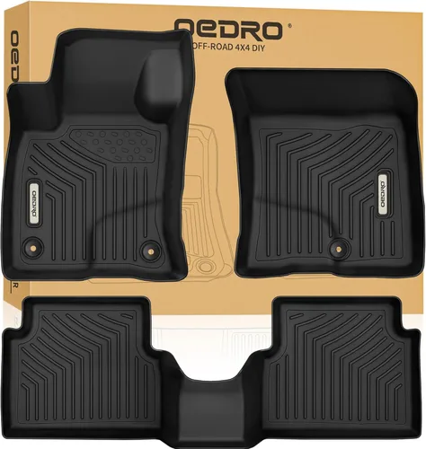 Alfombrillas de piso OEDRO compatibles con Ford Maverick 2025-2022 (solo modelos a gasolina), protector de piso para todo tipo de clima TPE, forro