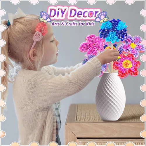 Miniatura 4 de JRD&BS WINL Kit de Arte Divertido de Pinchar para Niños de 3 años en adelante, Juego de Decoración Creativa de Ramo de Flores, Juego de Arte Libre